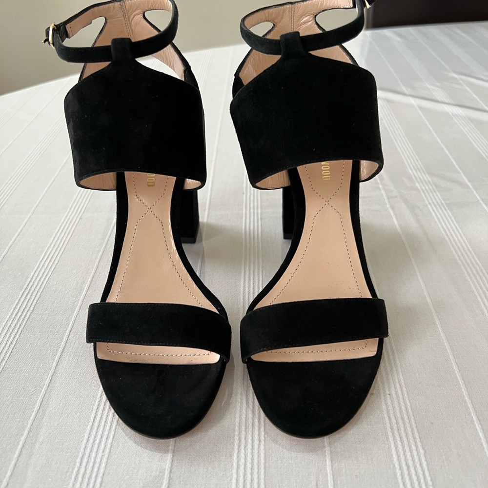NIB Nicholas Kirkwood Elegant Black Suede Women's Sandals, Size 6